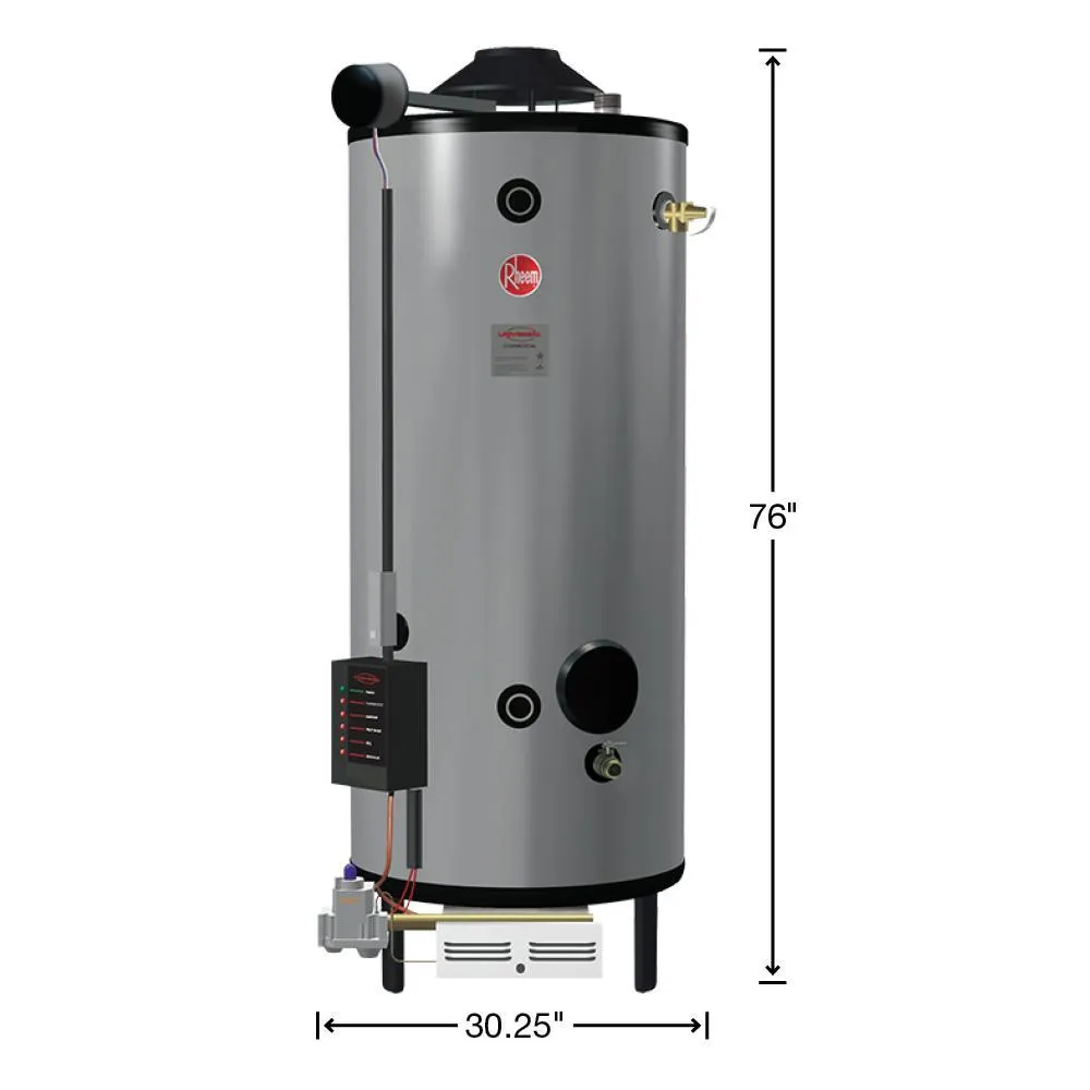 100 Gal. Universal Heavy Duty 399.9K BTU Low NOx (LN) Commercial Natural Gas ASME Tank Water Heater