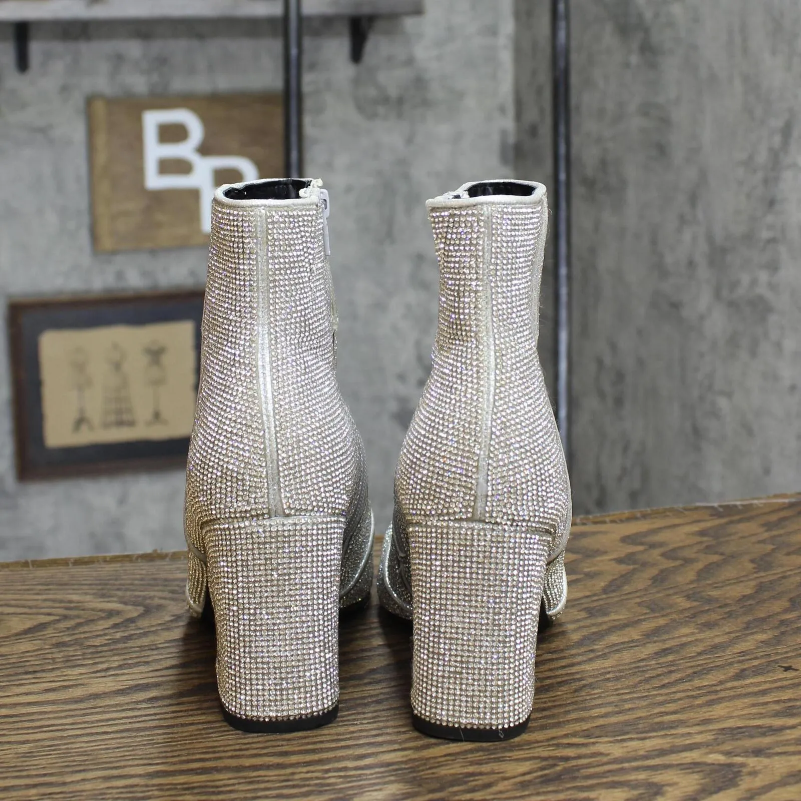 A New Day Women's Cailin Ankle Boots 88375036 Silver Gray 7M