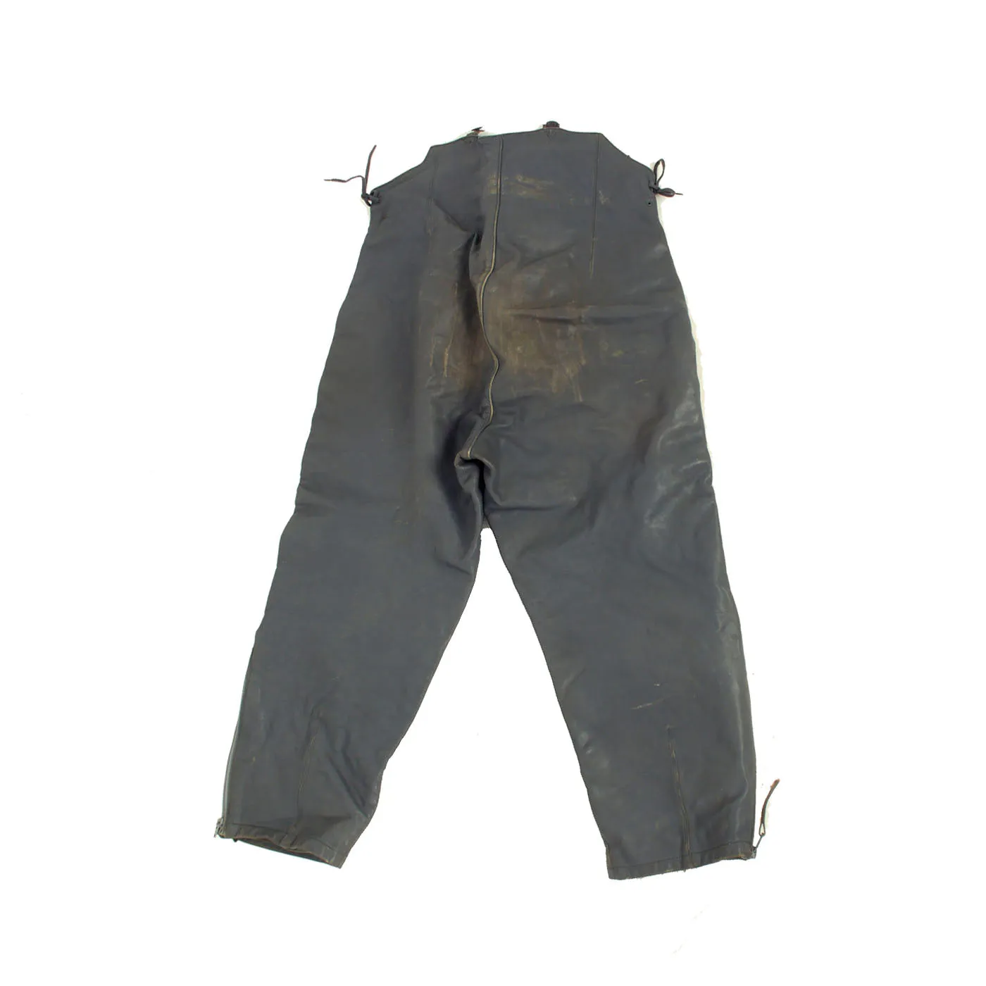 Original German Kriegsmarine U-Boat Double Breasted Leather Jacket and Trouser Set