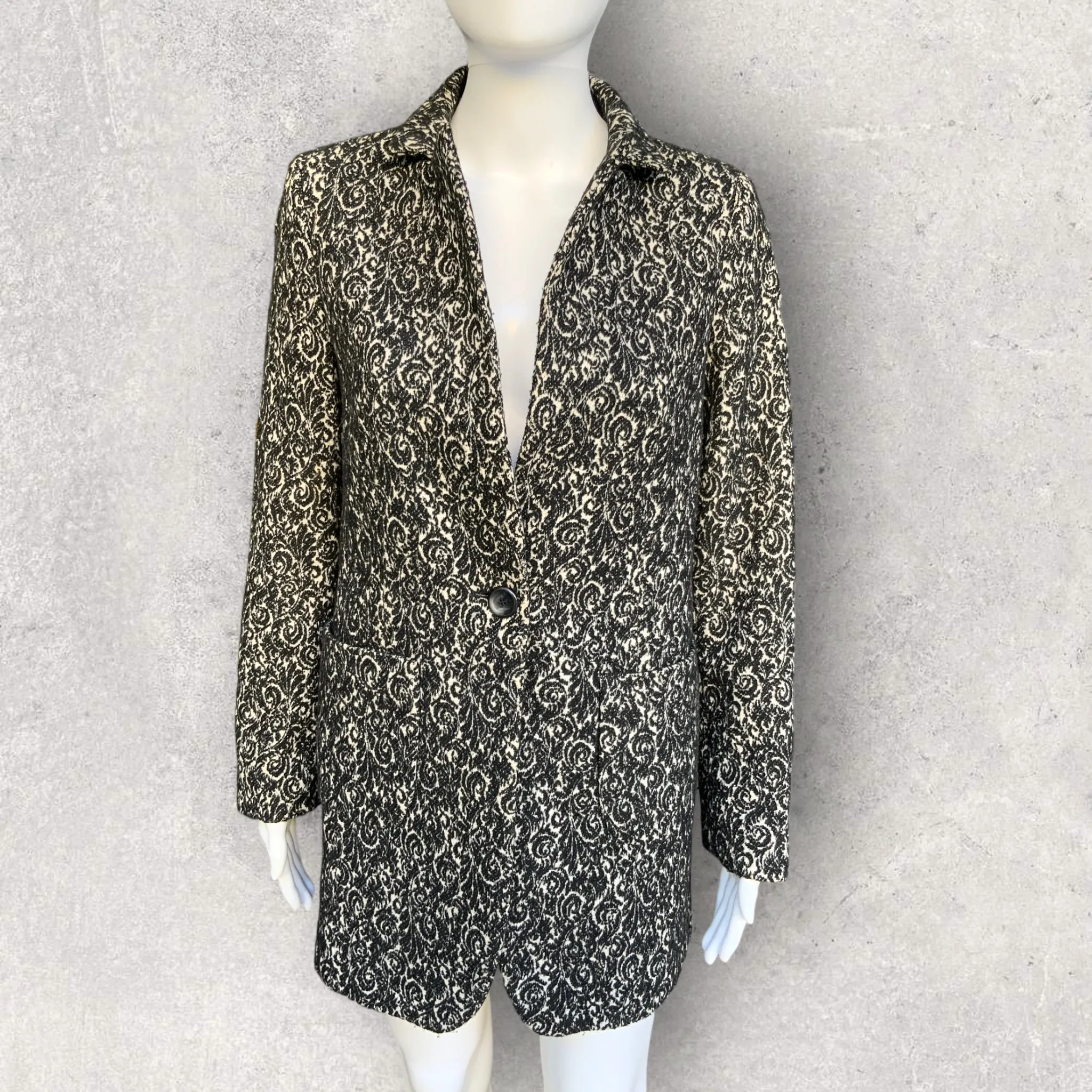 STILE BENETTON Single Breasted Long Coat Jacket - Size 8