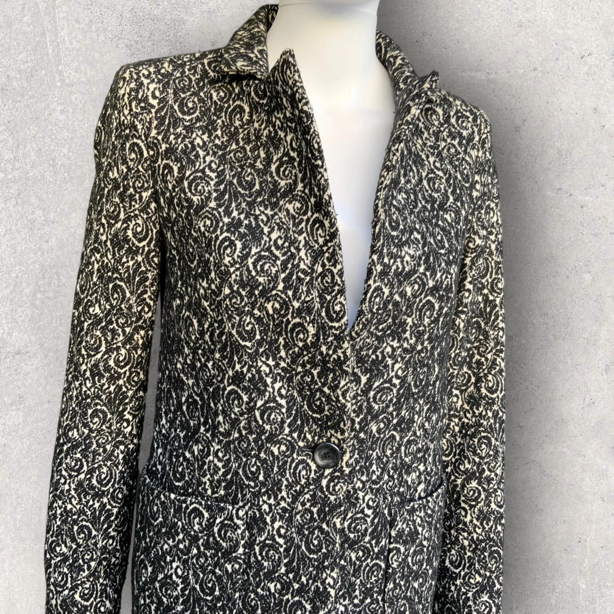 STILE BENETTON Single Breasted Long Coat Jacket - Size 8