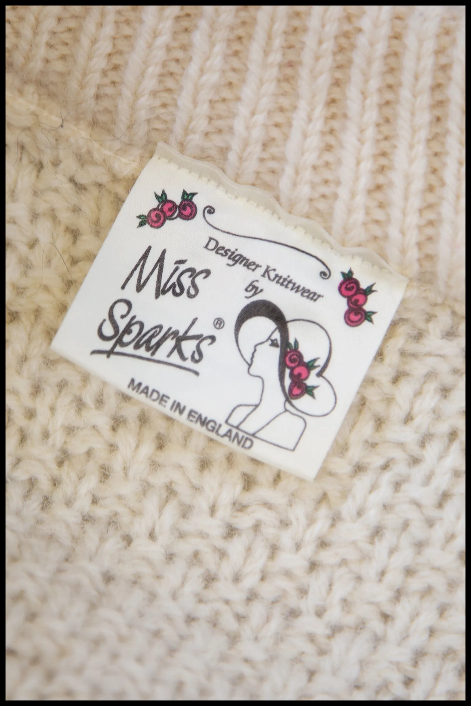 Vintage 1980s Cream Chunky Wool Cardigan